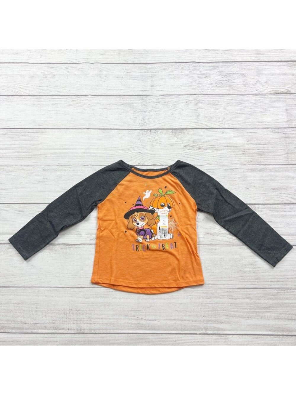 Jumping Beans Paw Patrol Girls Halloween Raglan Tee Trick Or Treat NWT 3T
